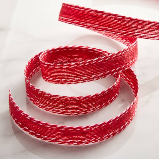 5/8'' x 4yd. Jute Twist Edge Ribbon by Celebrate It®
